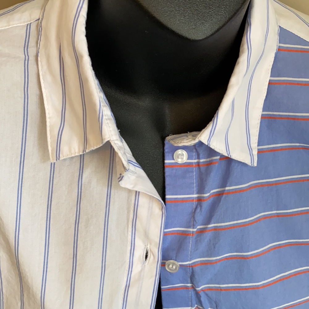 Striped button down blouse - Picture 4 of 5